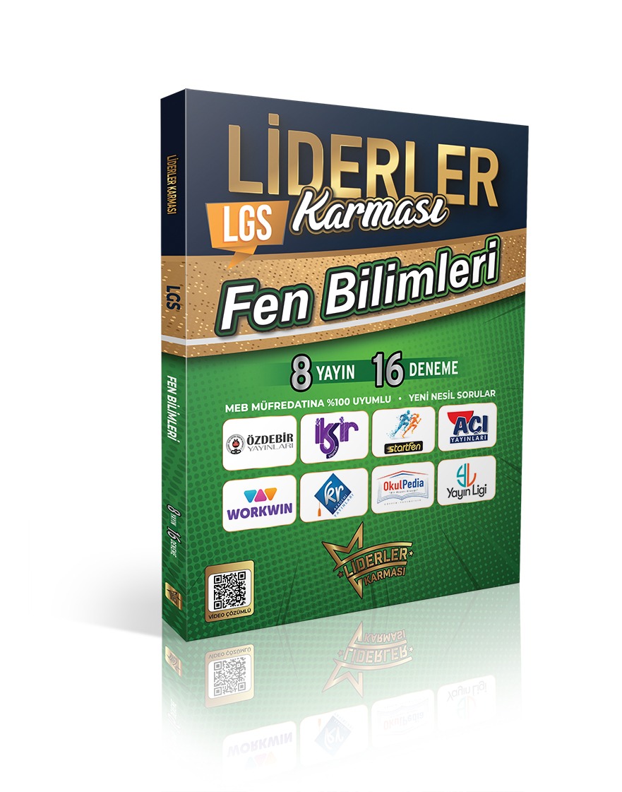 LİDERLER KARMASI LGS FEN BİLİMLERİ DENEMELERİ SETİ - 8 YAYIN 16 DENEME