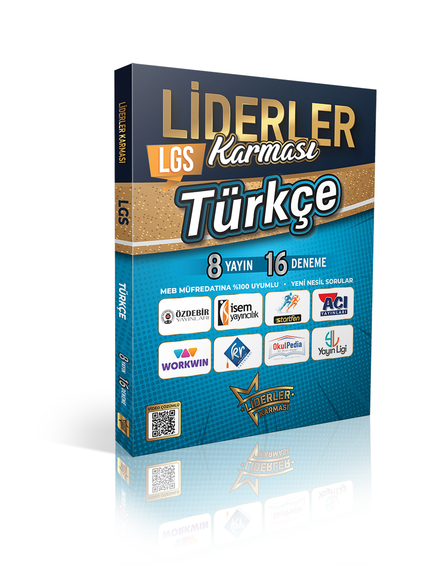 LİDERLER KARMASI LGS TÜRKÇE DENEMELERİ SETİ - 8 YAYIN 16 DENEME