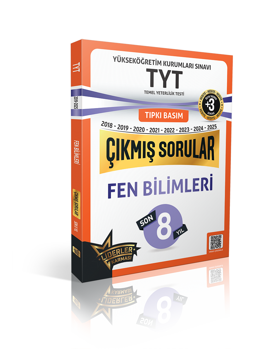LİDERLER KARMASI SON 8 YIL TYT FEN BİLİMLERİ ÇIKMIŞ SORULAR +3 ÖSYM BENZER DENEME - 2018/2025