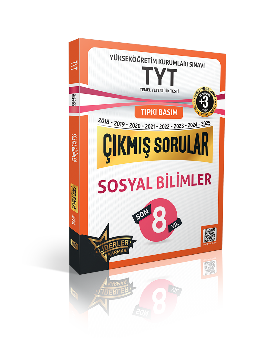 LİDERLER KARMASI SON 8 YIL TYT SOSYAL BİLİMLER ÇIKMIŞ SORULAR +3 ÖSYM BENZER DENEME - 2018/2025