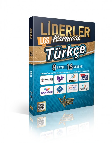 LİDERLER KARMASI LGS TÜRKÇE DENEMELERİ SETİ - 8 YAYIN 16 DENEME
